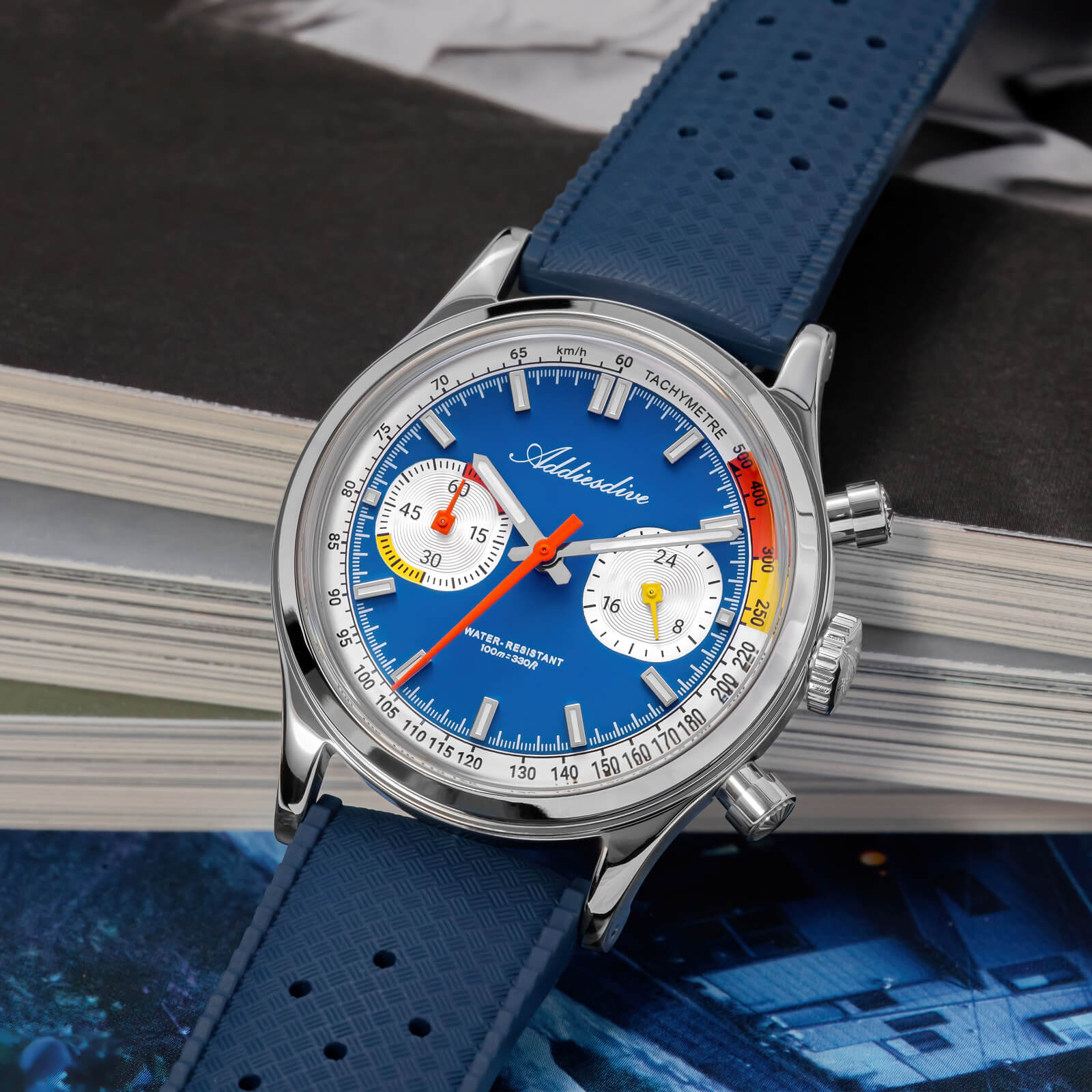 ADDIESDIVE 20mm Fluororubber (FKM) Strap for AD2529 Racing Chronograph - Image 3
