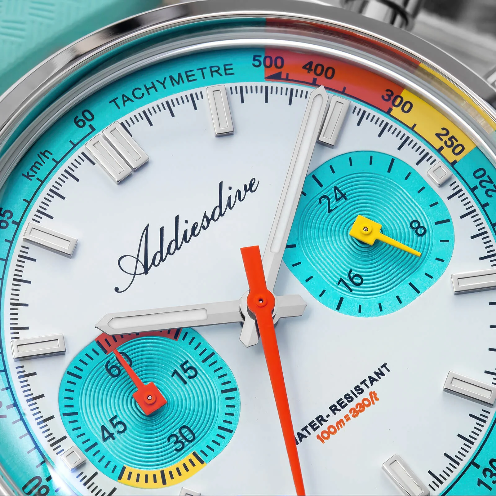 ★Flash Sale★ADDIESDIVE 38mm VK64 Racing-Inspired Chronograph Watch AD2529 - Image 4