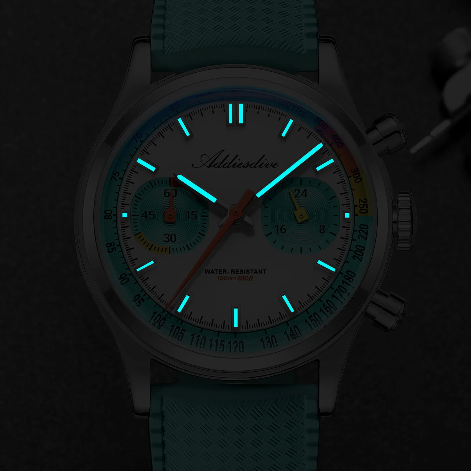 ★Flash Sale★ADDIESDIVE 38mm VK64 Racing-Inspired Chronograph Watch AD2529 - Image 7