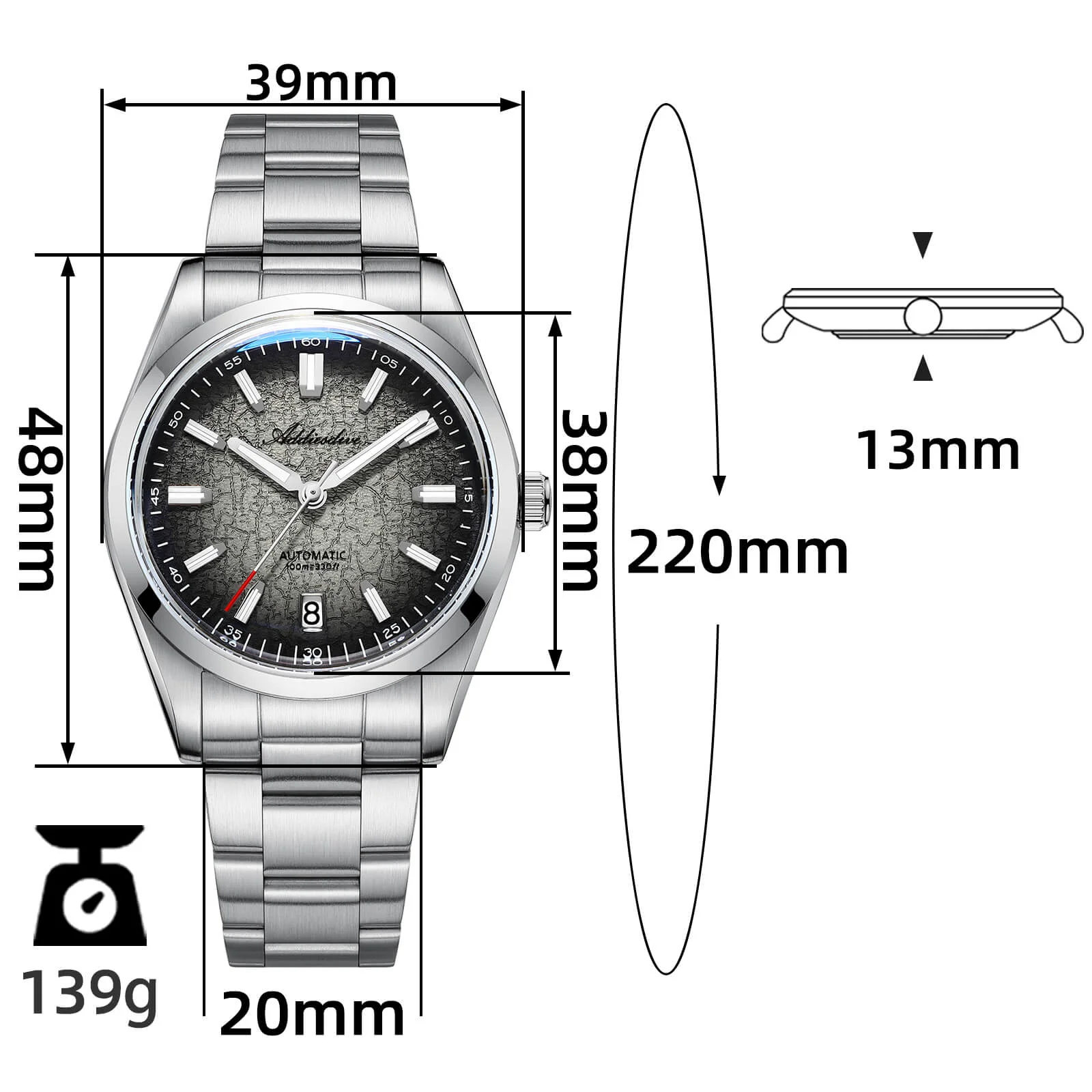 ★India Warehouse★Addiesdive 39mm Luxury NH35 Automatic Watch AD2091 - Image 2