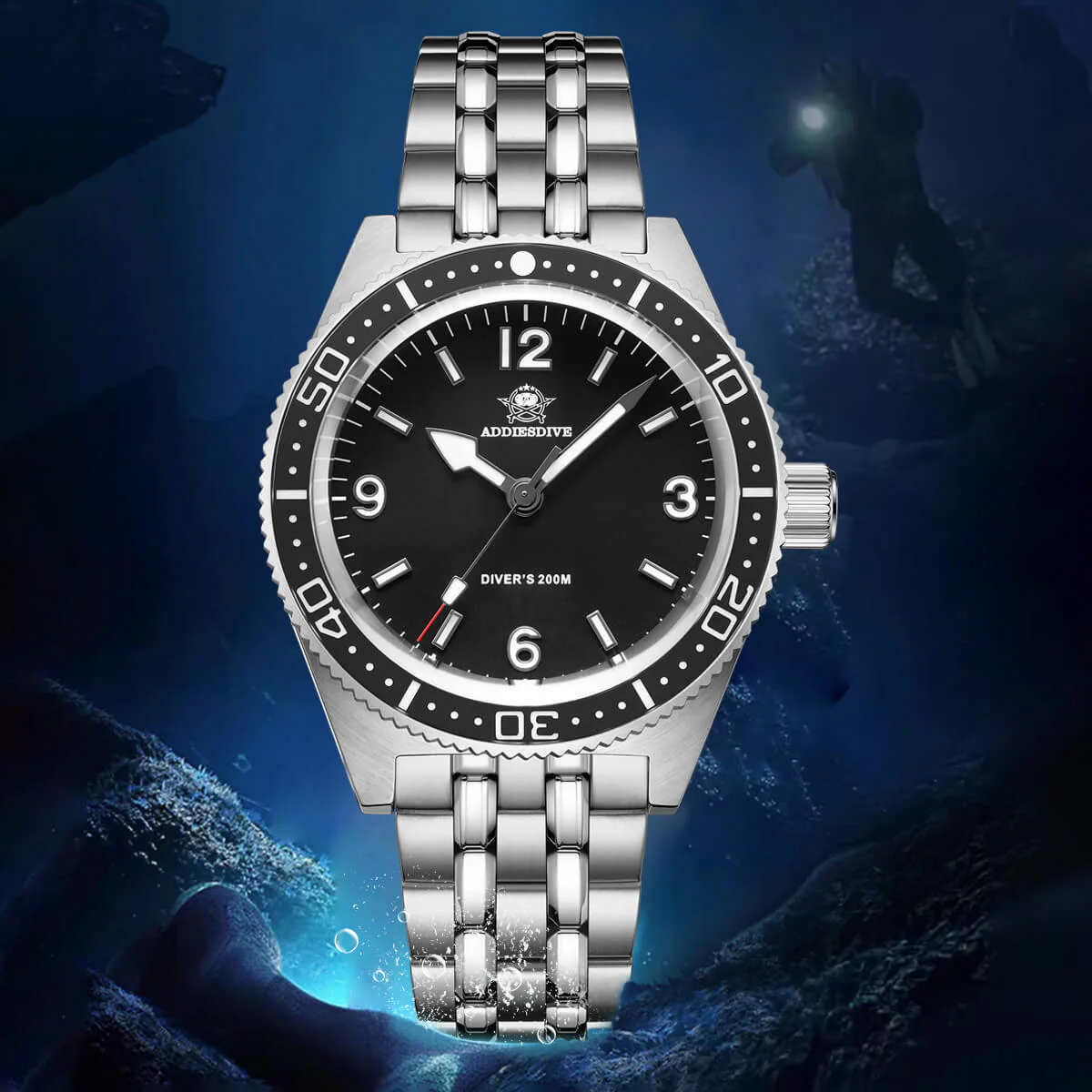 ★India Warehouse★ADDIESDIVE 41mm Quartz Watch VH31 Movement （AD2033） - Image 3