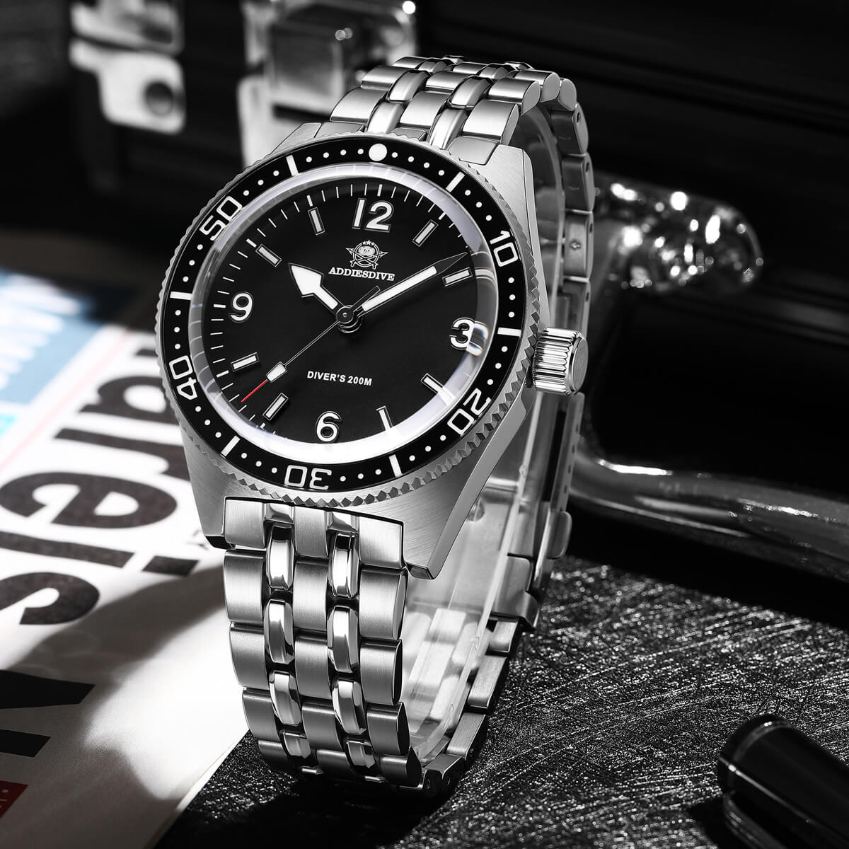 ★India Warehouse★ADDIESDIVE 41mm Quartz Watch VH31 Movement （AD2033） - Image 7