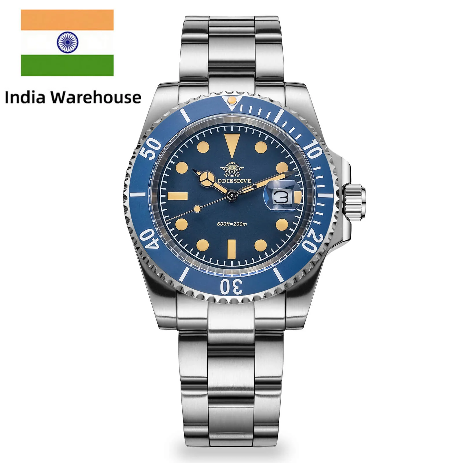 ★India Warehouse★ADDIESDIVE Retro Sub Quartz Watch AD2054