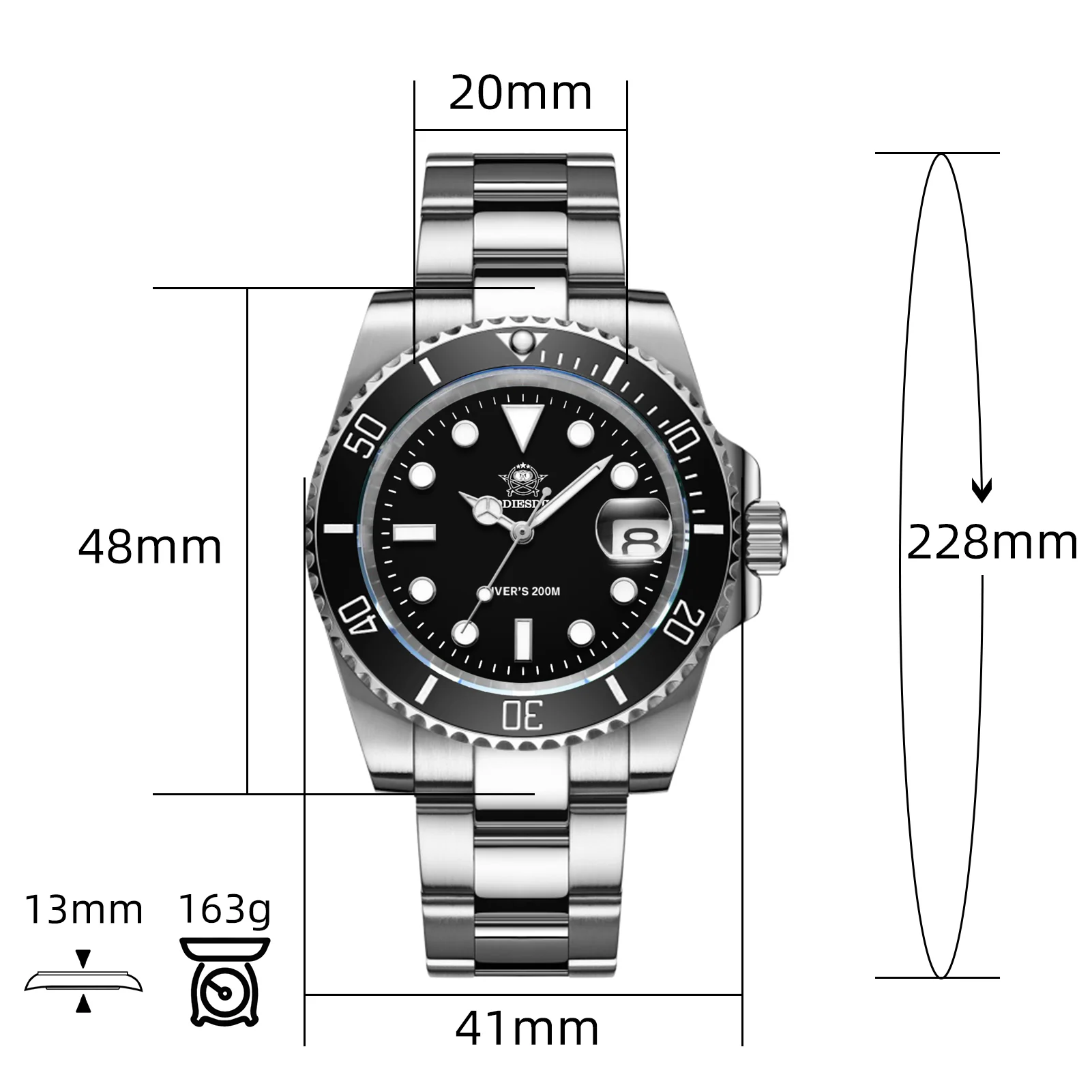 ADDIESDIVE Sub Quartz Watch Diver's 200M (H3QZ) - Image 3