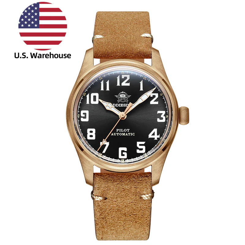 U.S. Warehouse -ADDIESDIVE® 39mm Bronze Men Watch（AD2114）