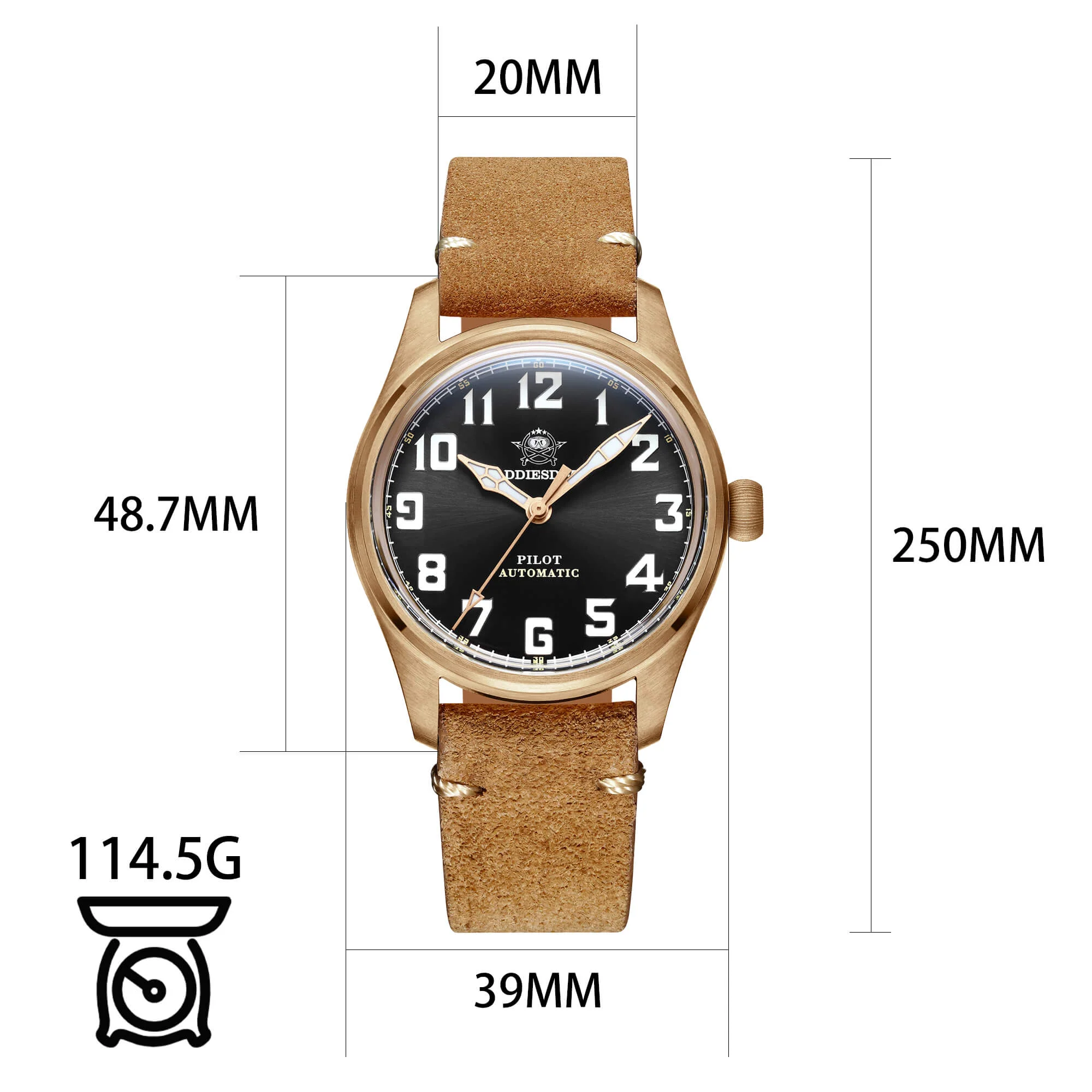 U.S. Warehouse -ADDIESDIVE® 39mm Bronze Men Watch（AD2114） - Image 2