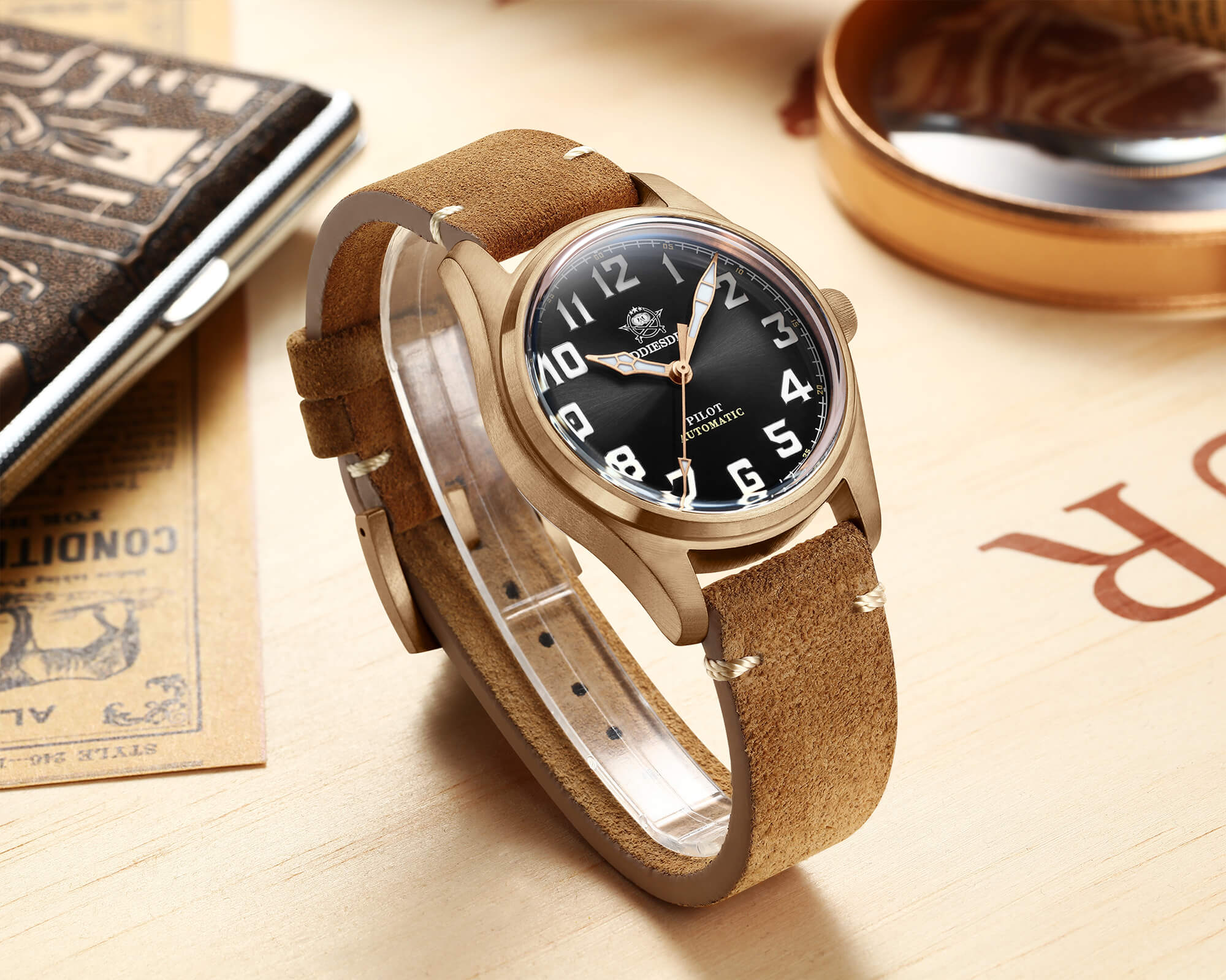 U.S. Warehouse -ADDIESDIVE® 39mm Bronze Men Watch（AD2114） - Image 5