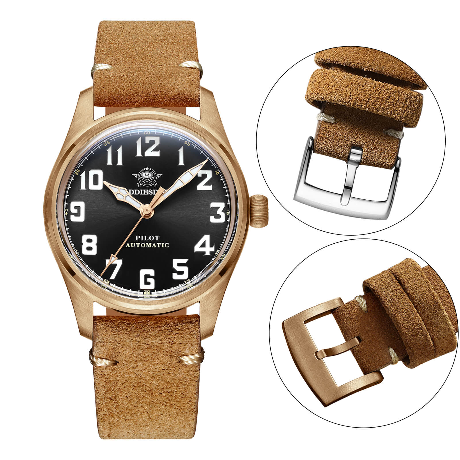 U.S. Warehouse -ADDIESDIVE® 39mm Bronze Men Watch（AD2114） - Image 9