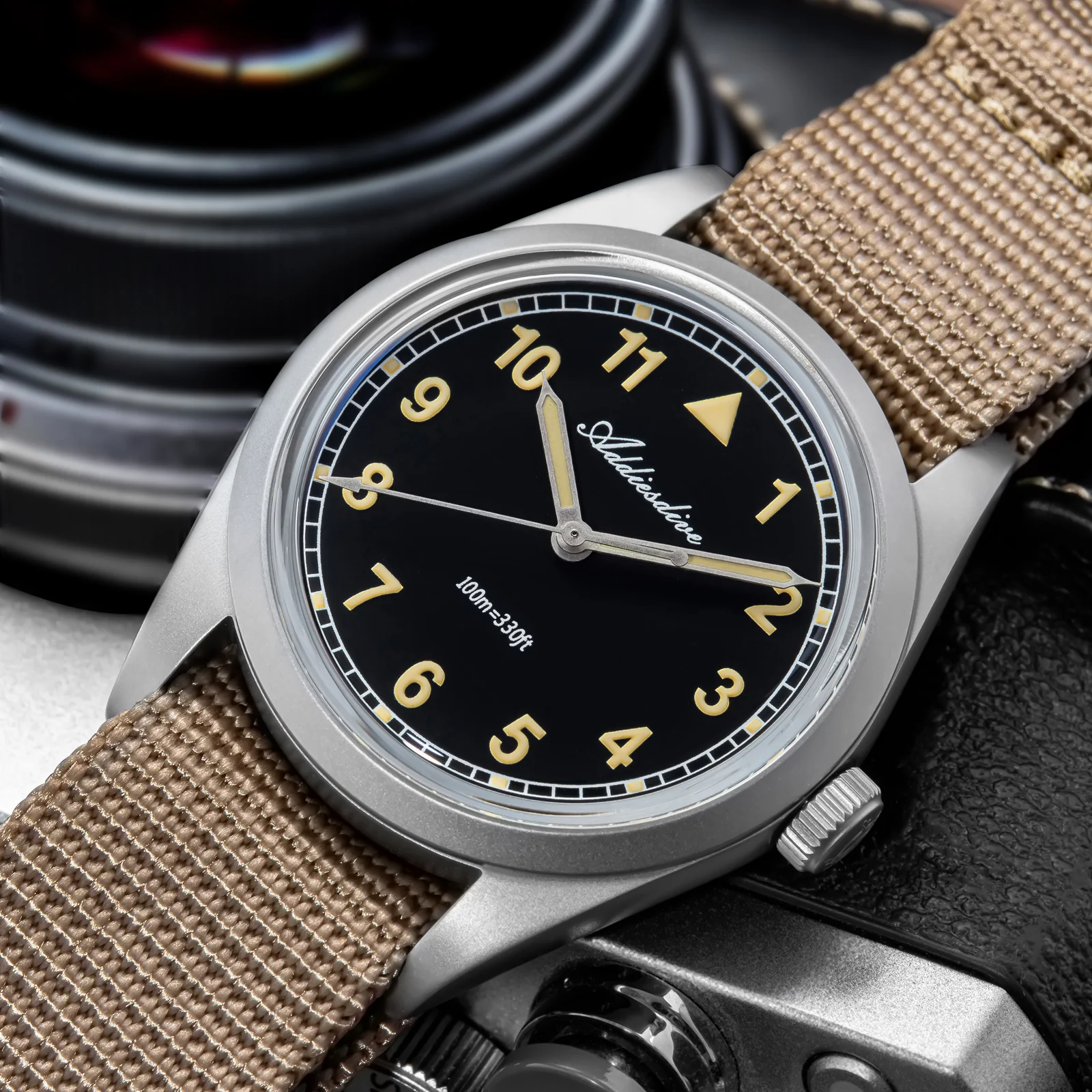 U.S. Warehouse -ADDIESDIVE 36mm VH31 Retro Pilot Field Watch AD2079 - Image 20