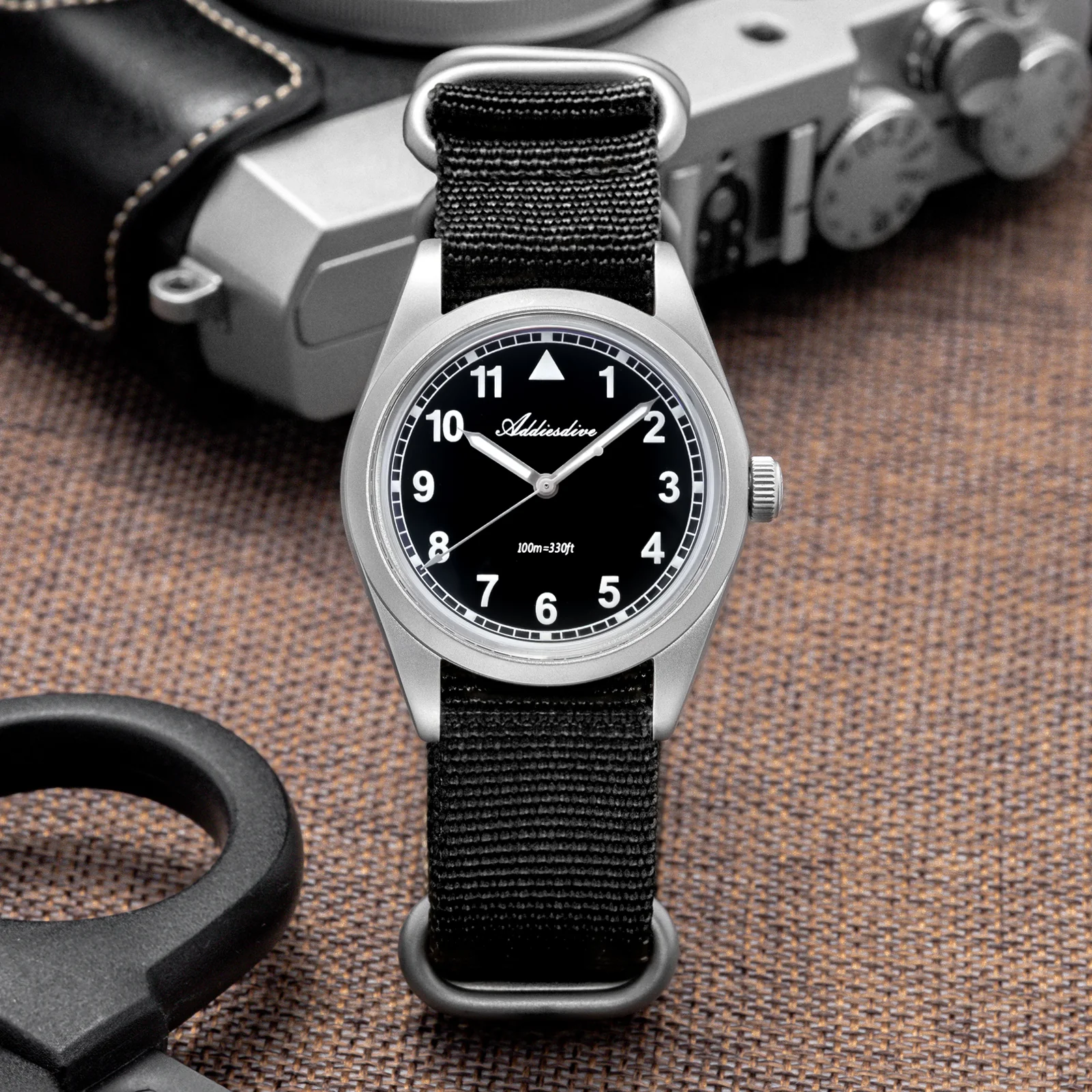 U.S. Warehouse -ADDIESDIVE 36mm VH31 Retro Pilot Field Watch AD2079 - Image 3