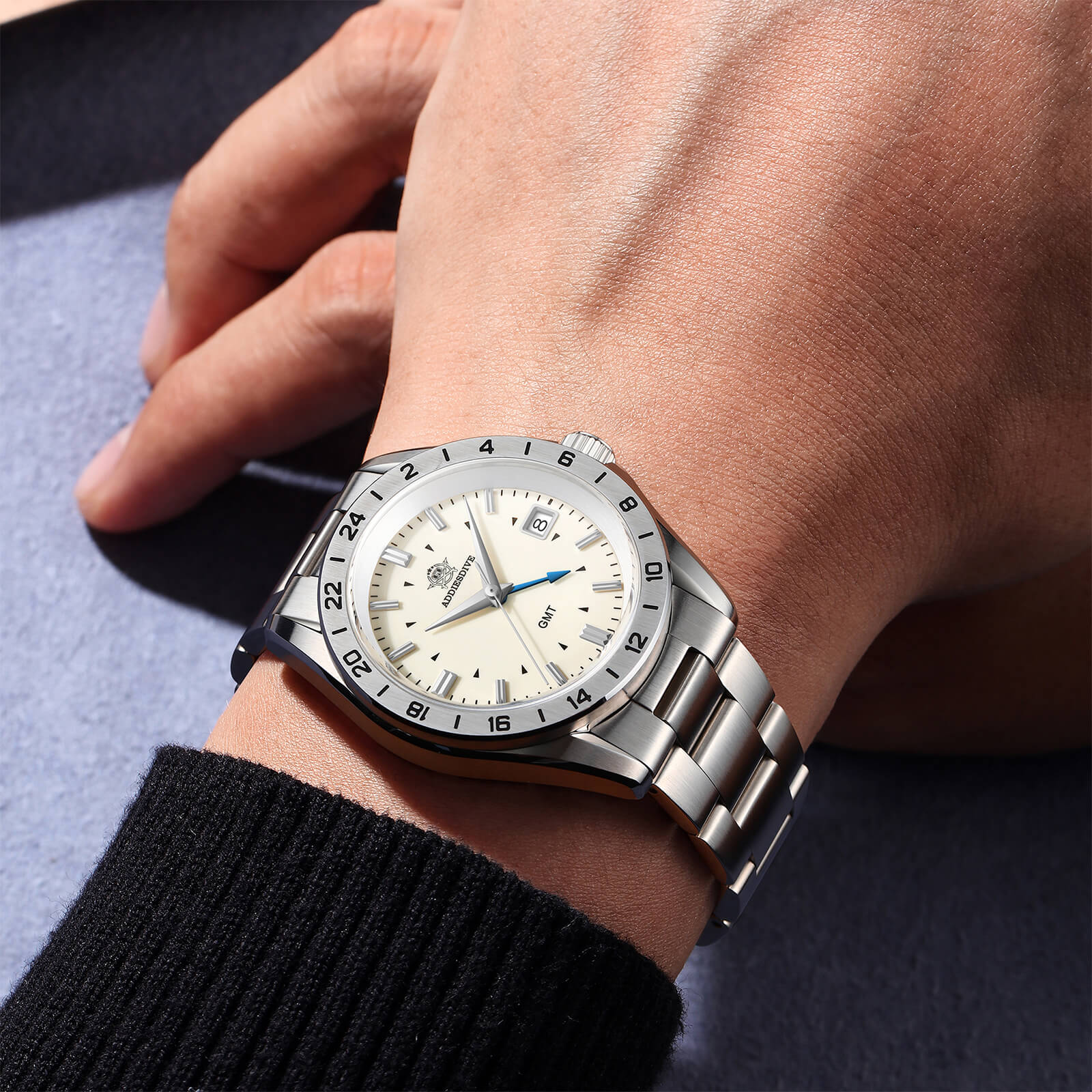 U.S. Warehouse -ADDIESDIVE 38mm GMT Quartz Watch AD2063 - Image 4