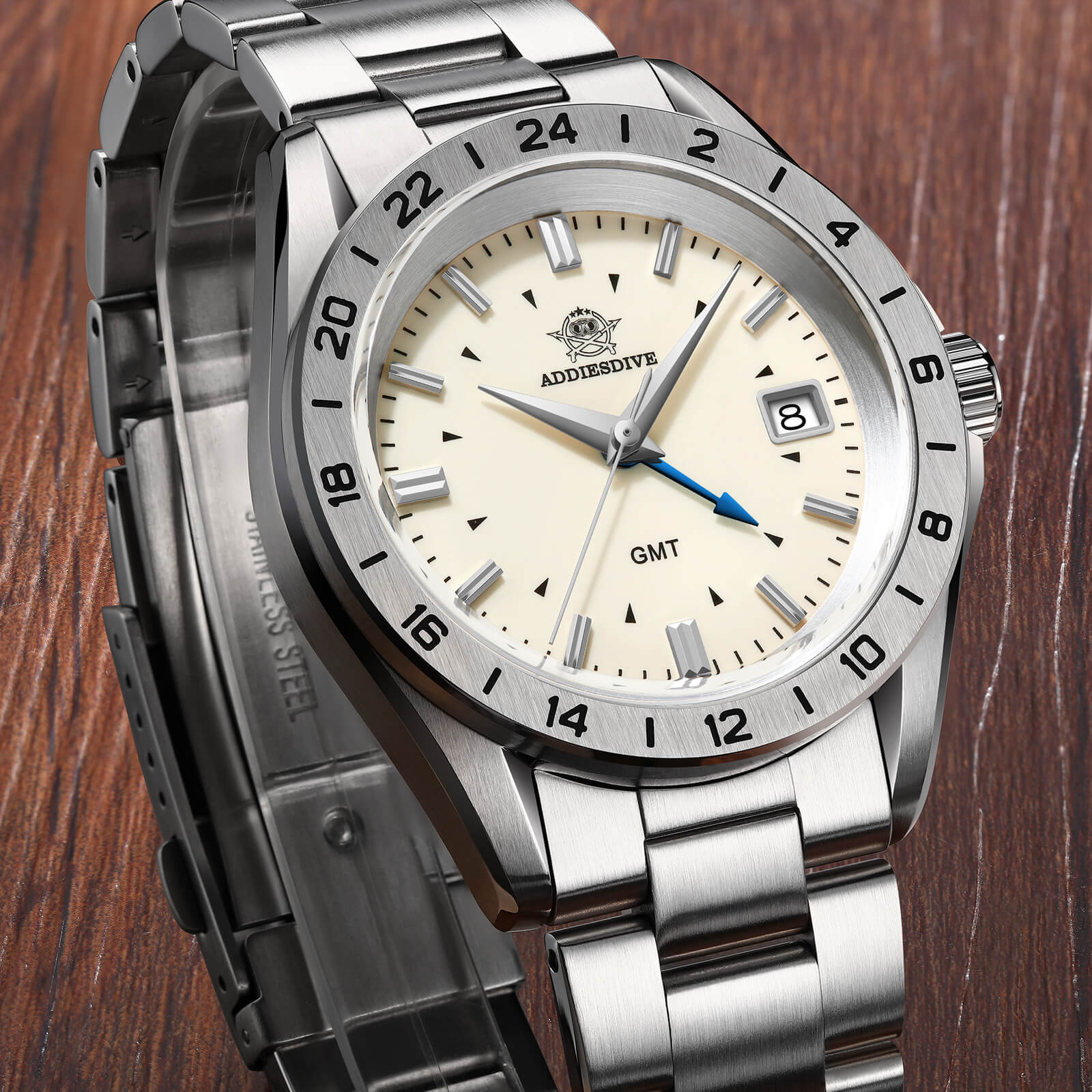 U.S. Warehouse -ADDIESDIVE 38mm GMT Quartz Watch AD2063 - Image 8
