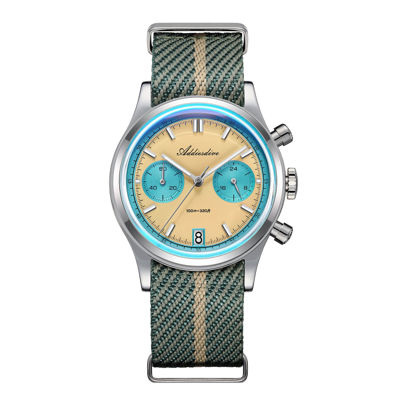 U.S. Warehouse -ADDIESDIVE 38mm VK64 Chronograph Watch AD2095 - Image 12