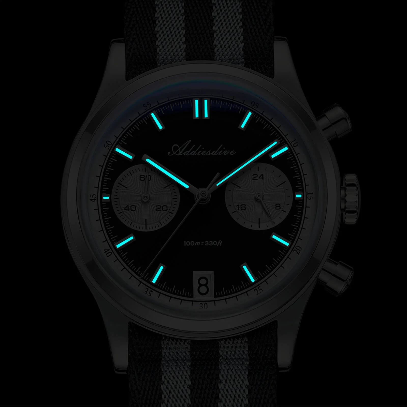 U.S. Warehouse -ADDIESDIVE 38mm VK64 Chronograph Watch AD2095 - Image 6