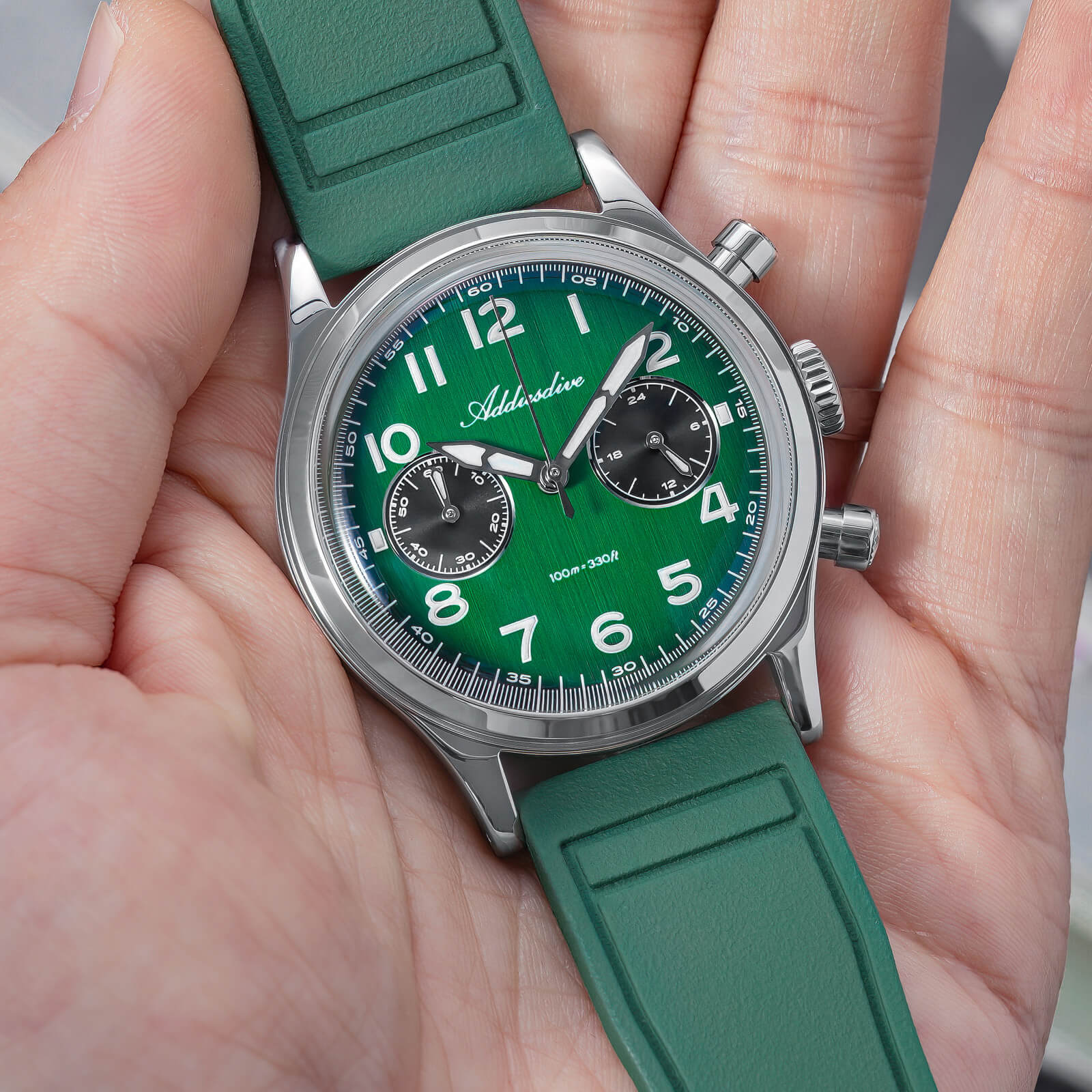 ★Holiday Sale★ADDIESDIVE 38mm VK64 Chronograph Watch AD2516 - Image 12
