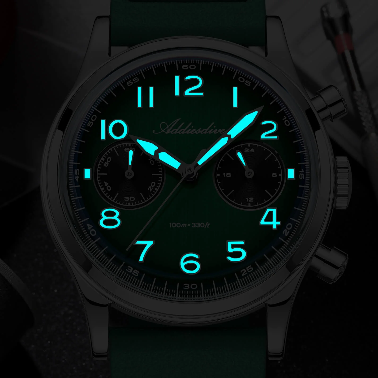 ★Holiday Sale★ADDIESDIVE 38mm VK64 Chronograph Watch AD2516 - Image 15