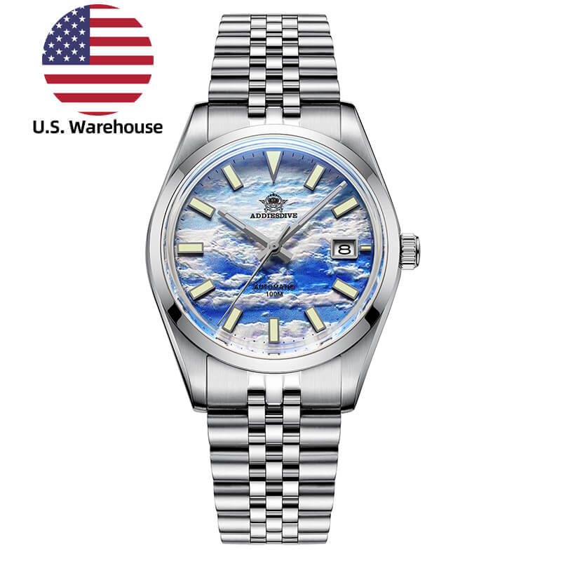 U.S. Warehouse -Addiesdive 39mm 3D Sea of Clouds Dial Automatic Watch (AD2041)