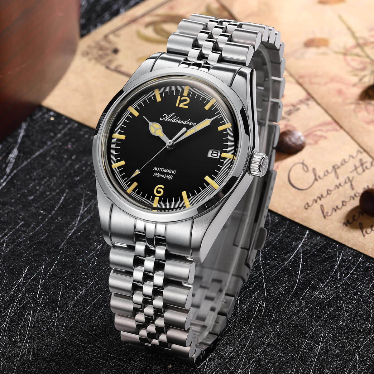 U.S. Warehouse -Addiesdive 39mm Automatic Watch Diver's 100M NH35 (AD2038) - Image 7