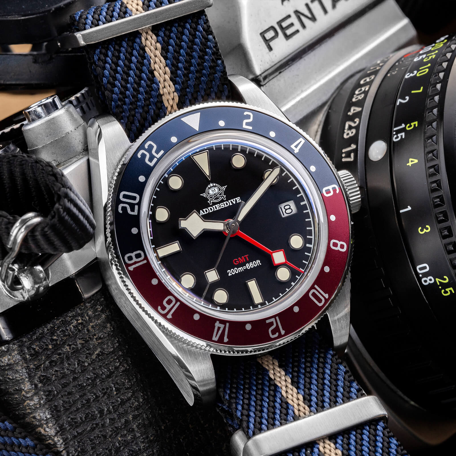 U.S. Warehouse -ADDIESDIVE 39mm BB58 GMT Quartz Watch AD2044 - Image 14