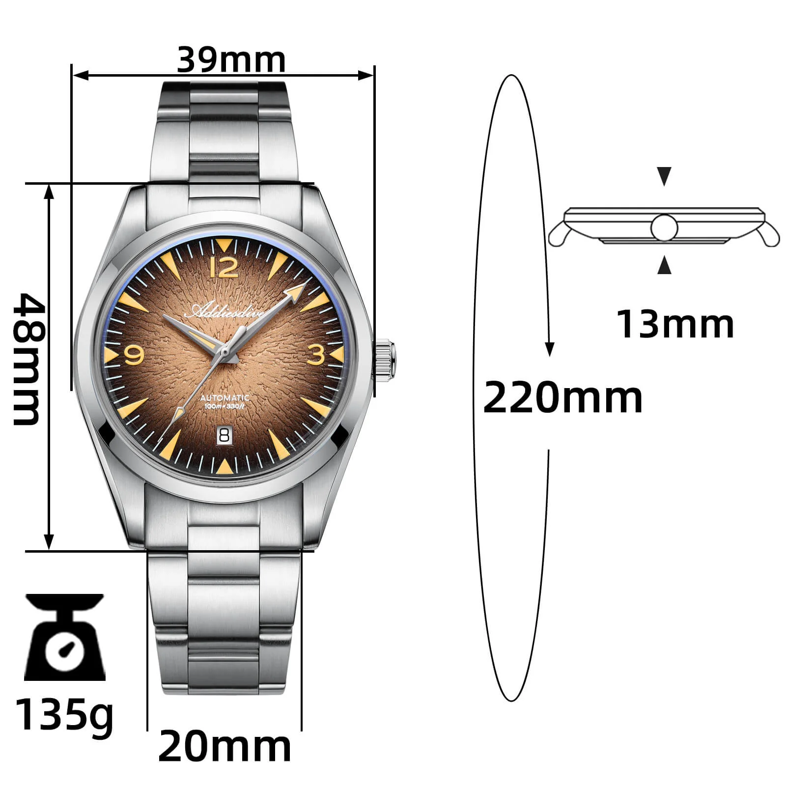 U.S. Warehouse -Addiesdive 39mm Breath of the Ocean Automatic 8215 Men Watch ，AD2508 - Image 21