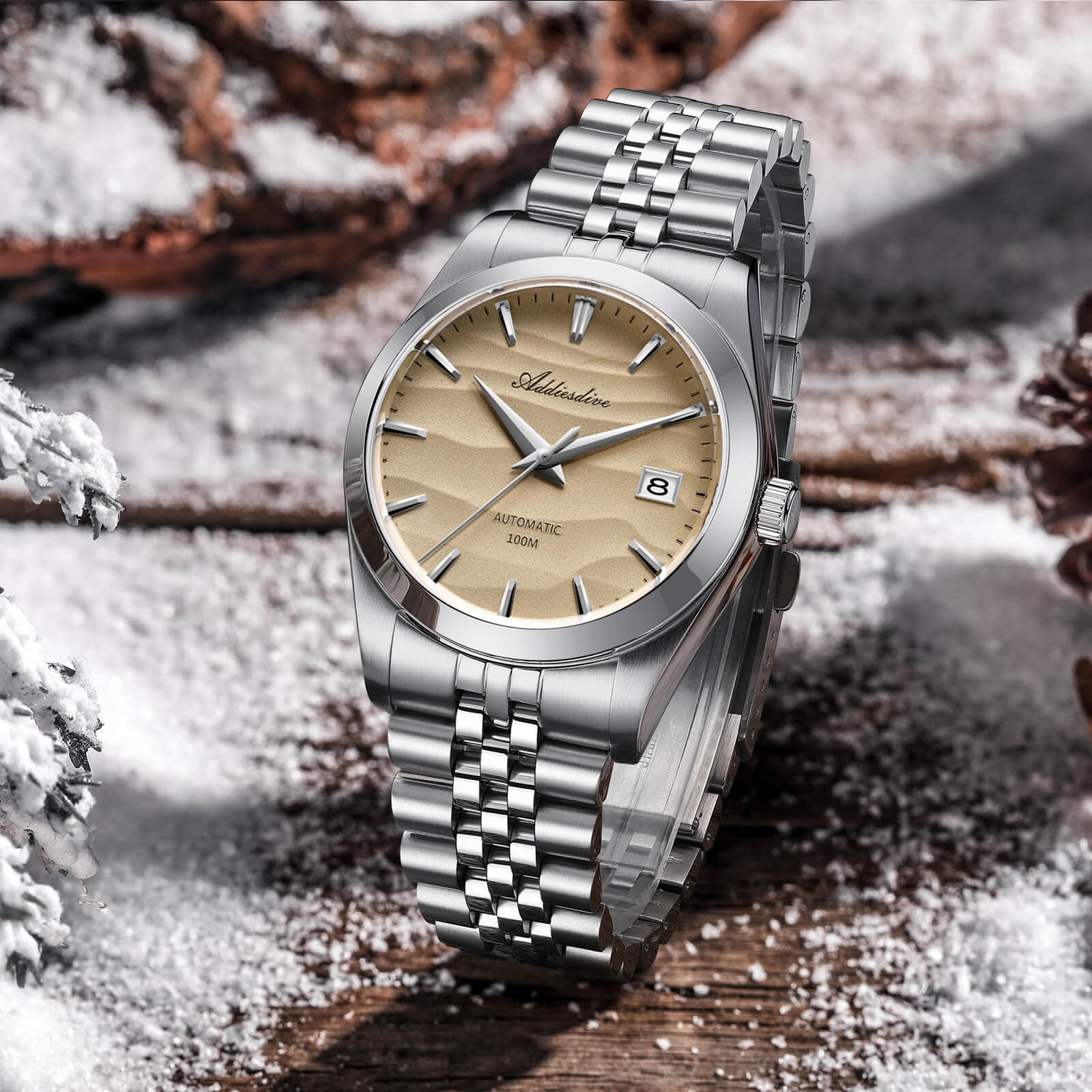 U.S. Warehouse -Addiesdive 39mm Sand Dial NH35 Mechanical Watch AD2059 - Image 4