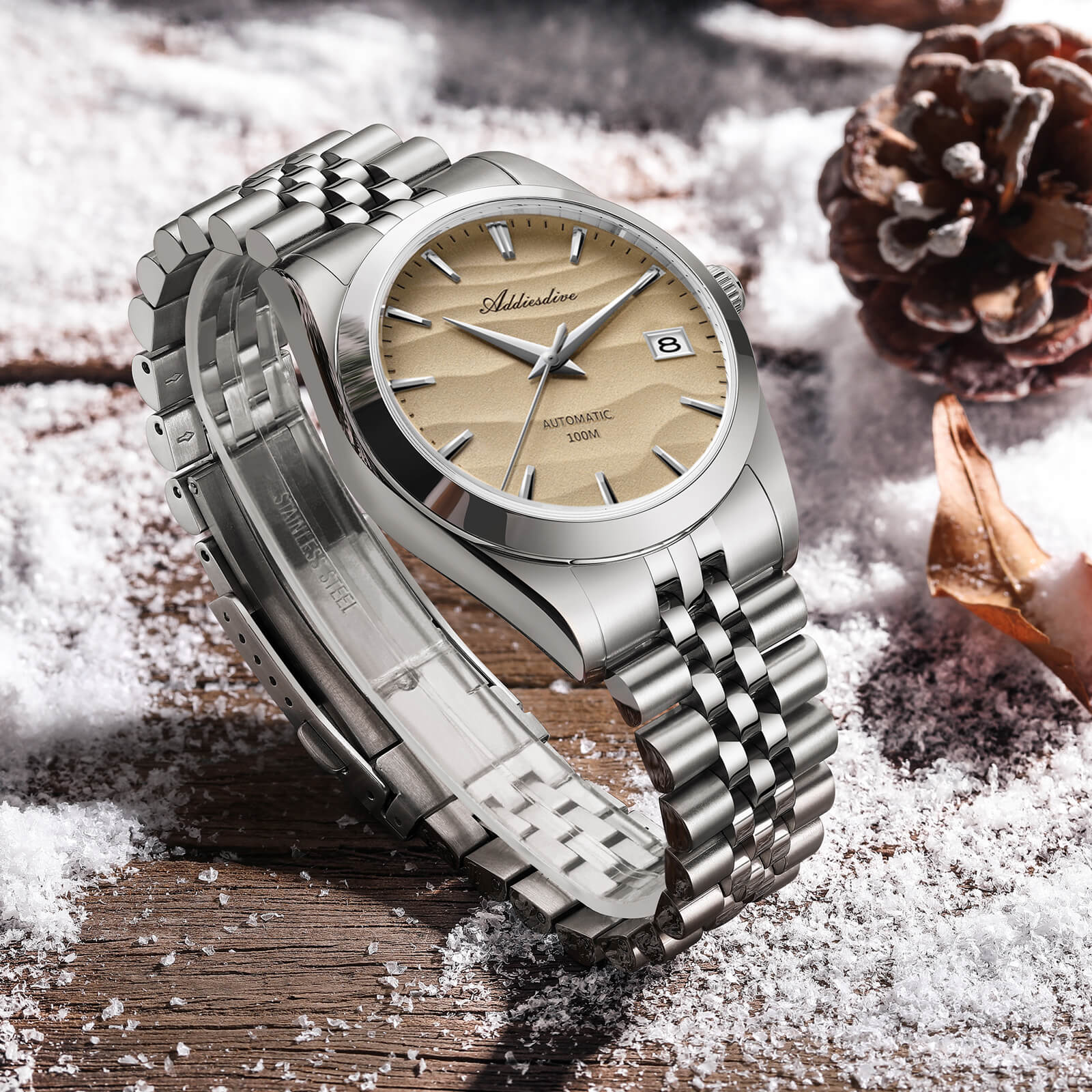 U.S. Warehouse -Addiesdive 39mm Sand Dial NH35 Mechanical Watch AD2059 - Image 6