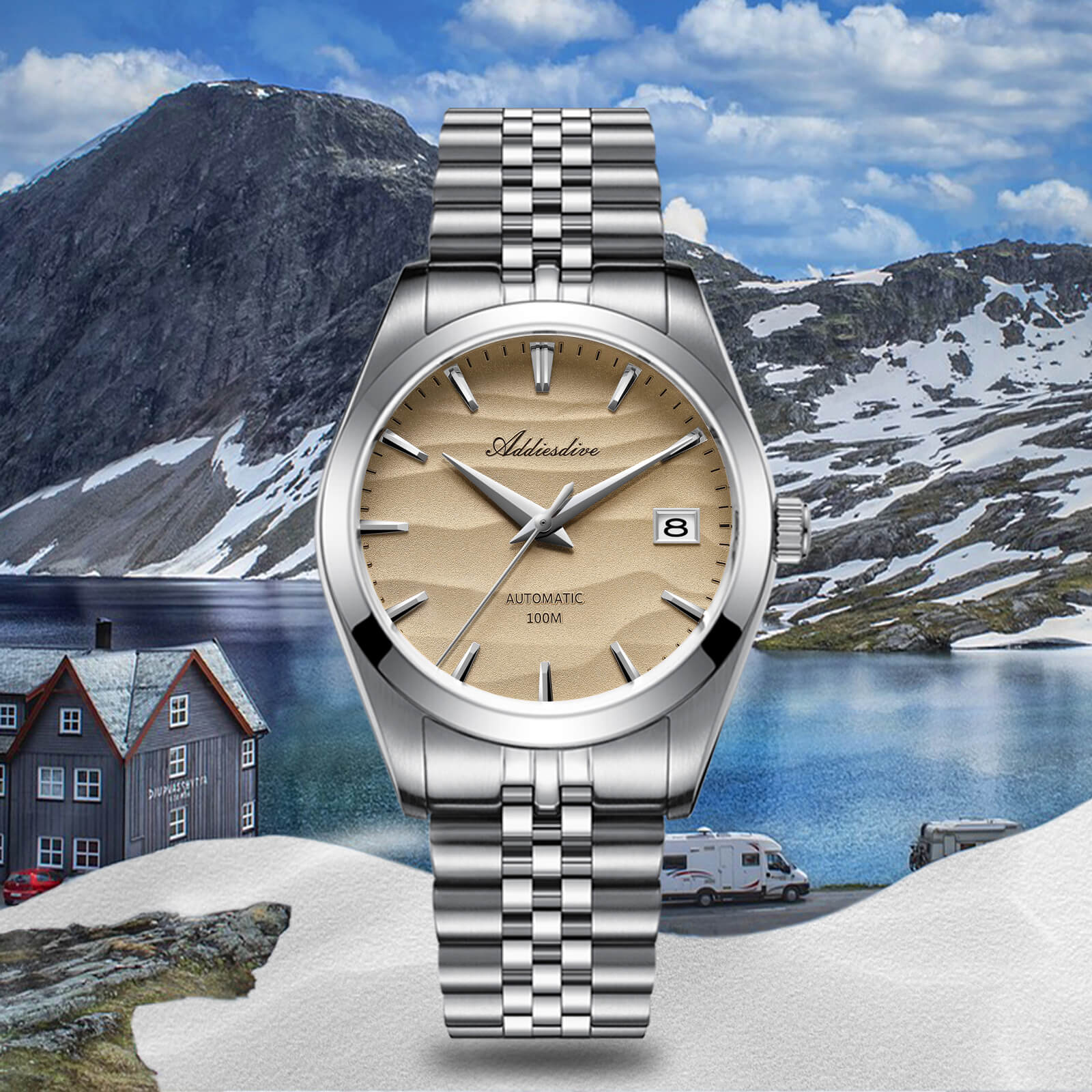 U.S. Warehouse -Addiesdive 39mm Sand Dial NH35 Mechanical Watch AD2059 - Image 8