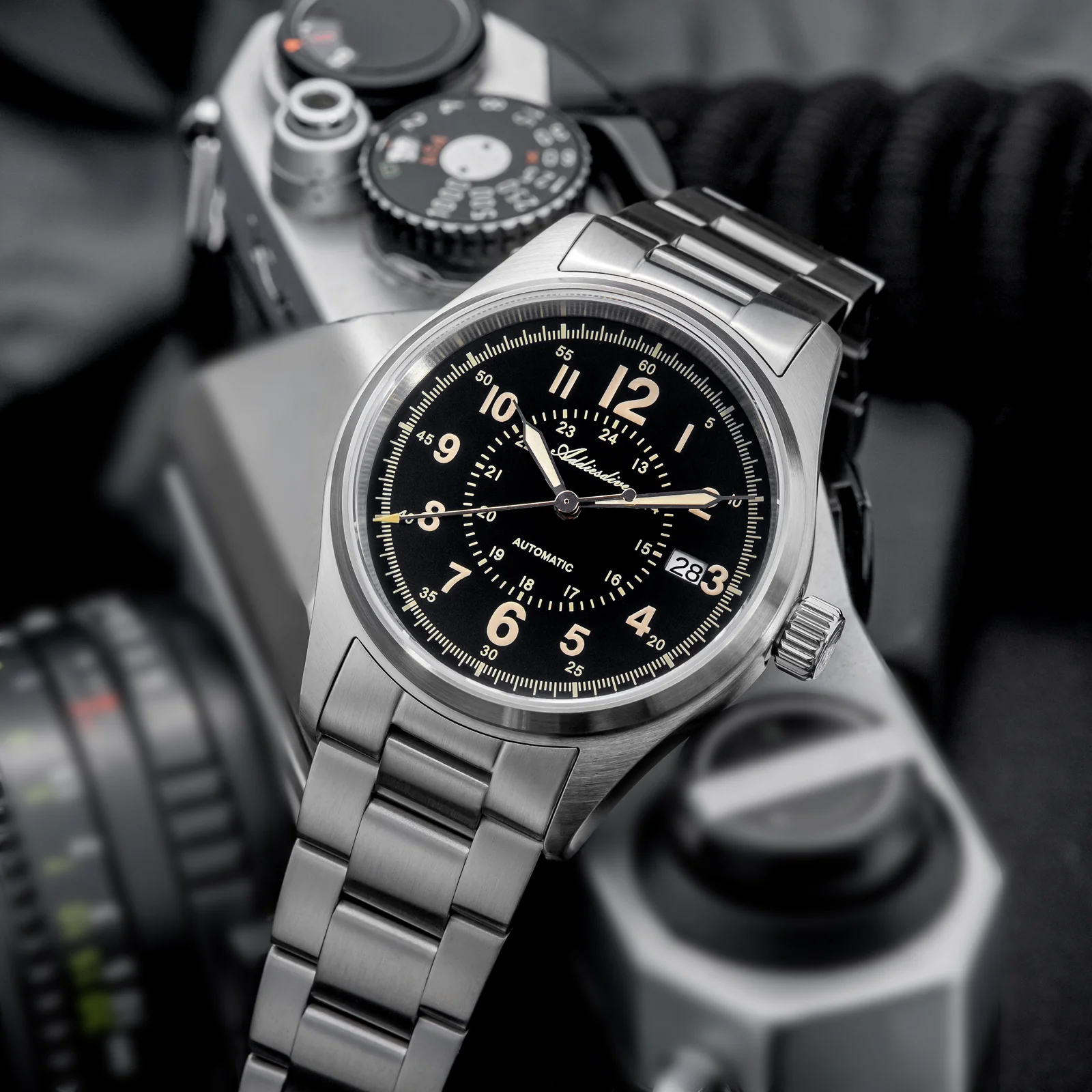 U.S. Warehouse -ADDIESDIVE 39mm Sapphire Crystal Automatic Watch Field Watch AD2074 - Image 3
