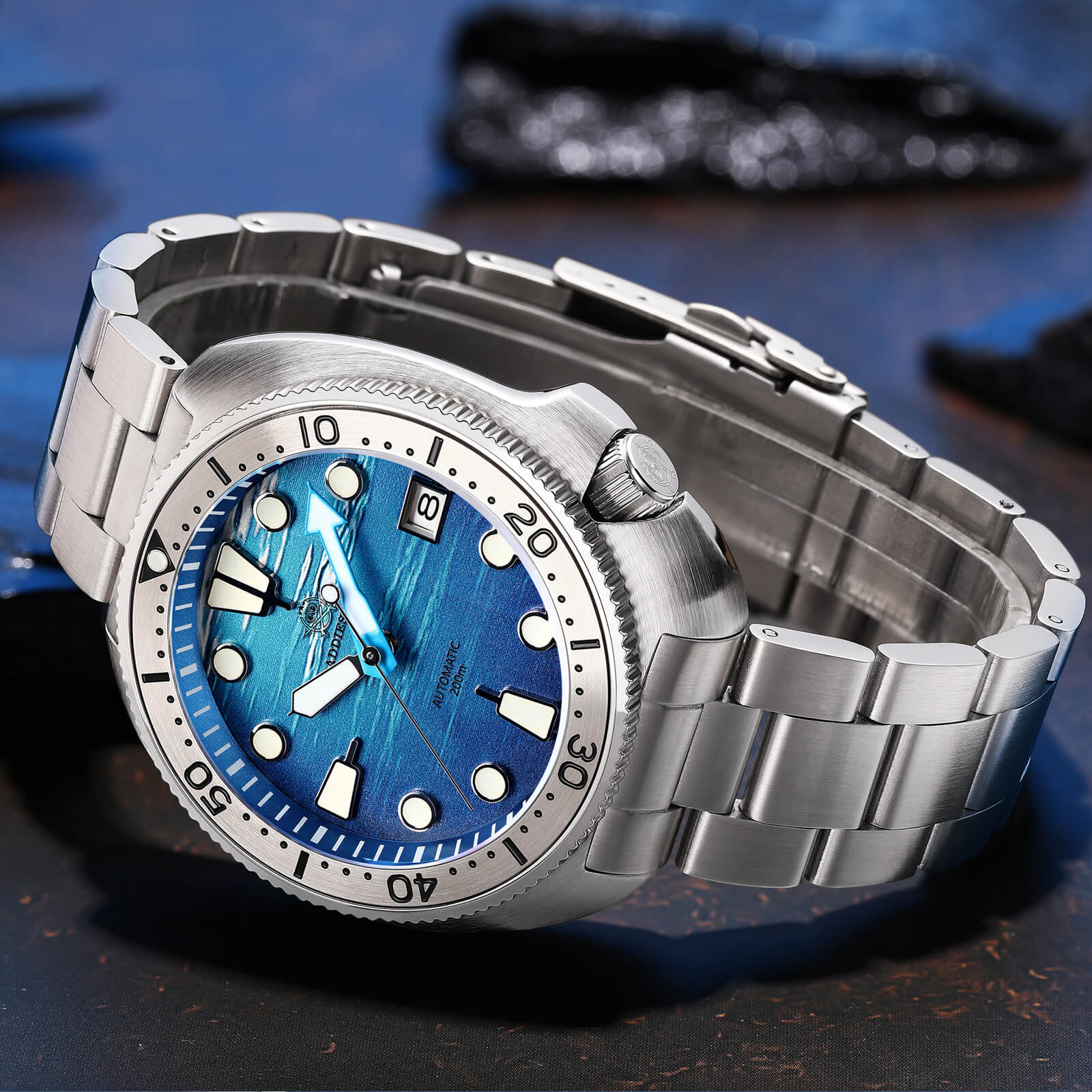 ADDIESDIVE 3D Turtle Dial Dive Watch（AD2045） - Image 5