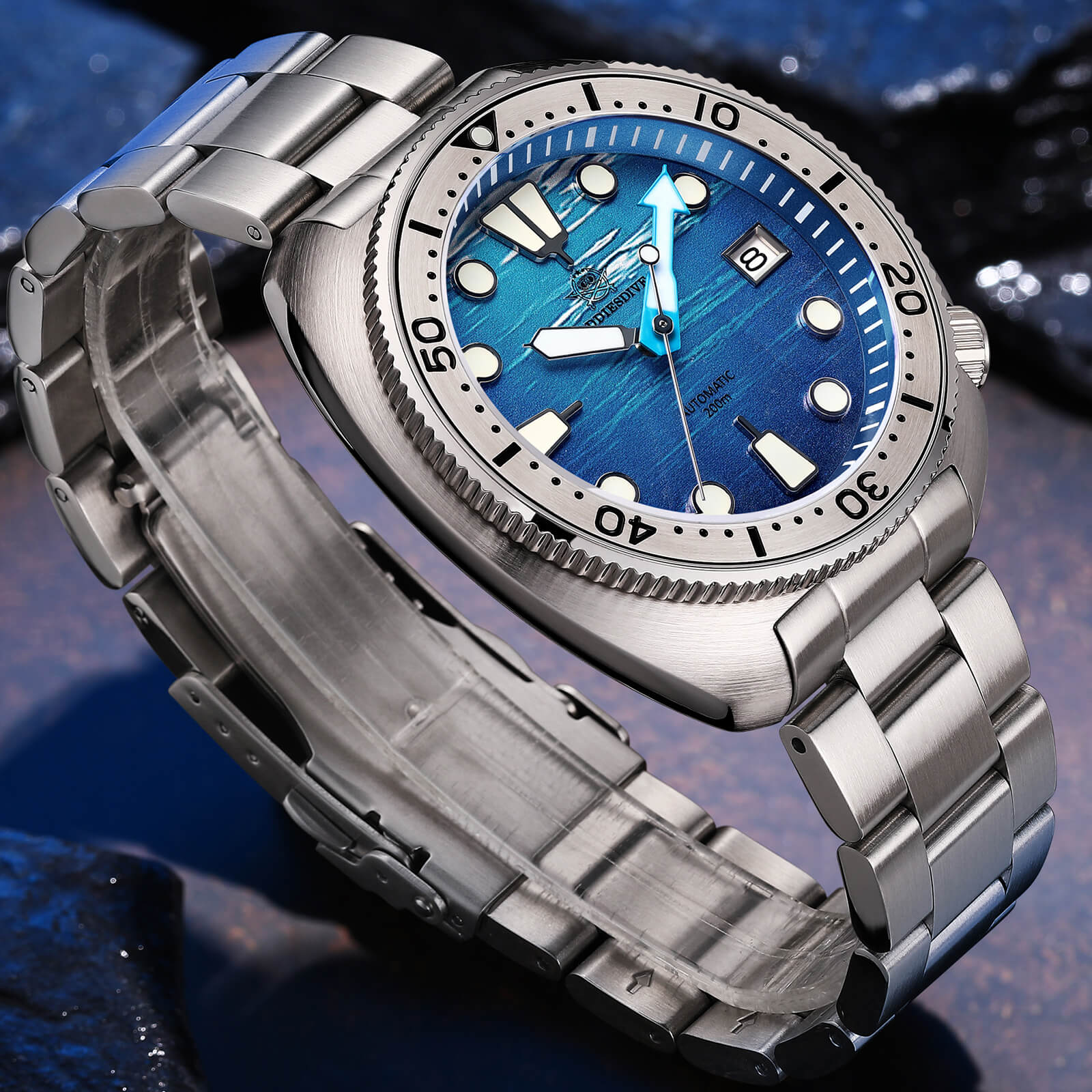 ADDIESDIVE 3D Turtle Dial Dive Watch（AD2045） - Image 6