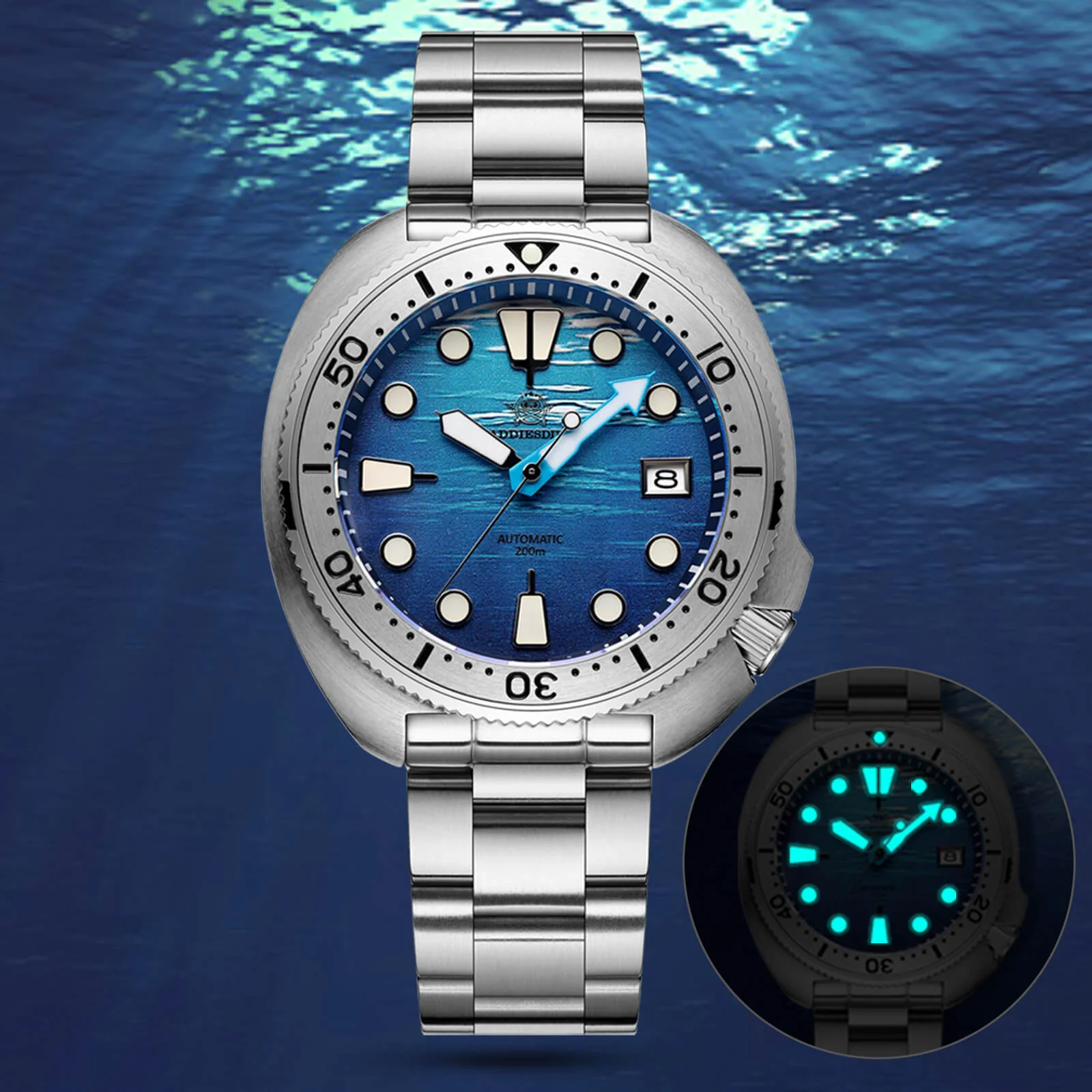 ADDIESDIVE 3D Turtle Dial Dive Watch（AD2045） - Image 7