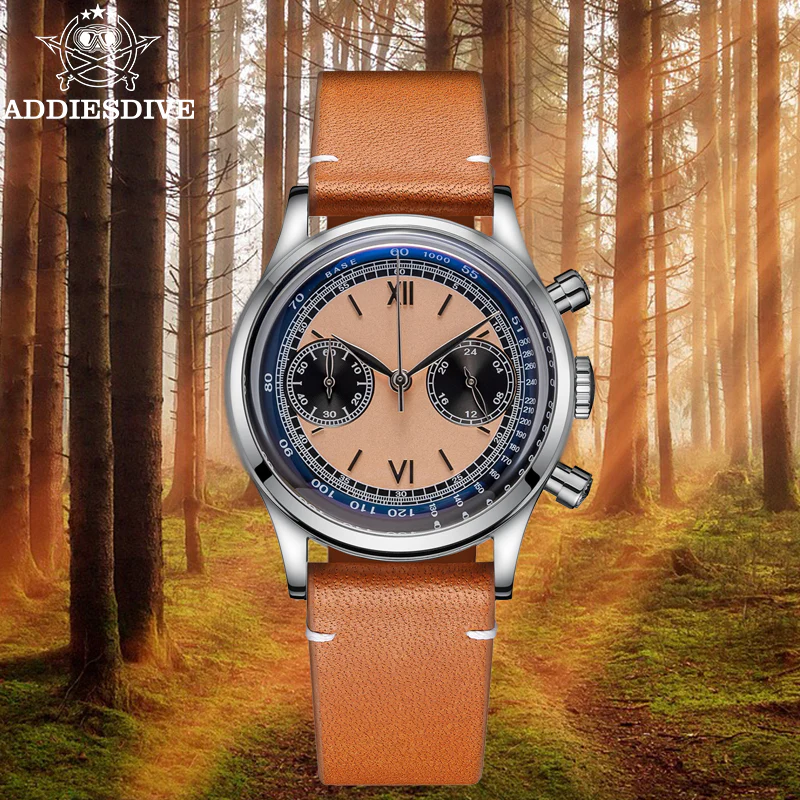 ★Holiday Sale★ADDIESDIVE Panda BB Chronograph Retro Men Watch 38mm Quartz Watch, AD2037 - Image 10
