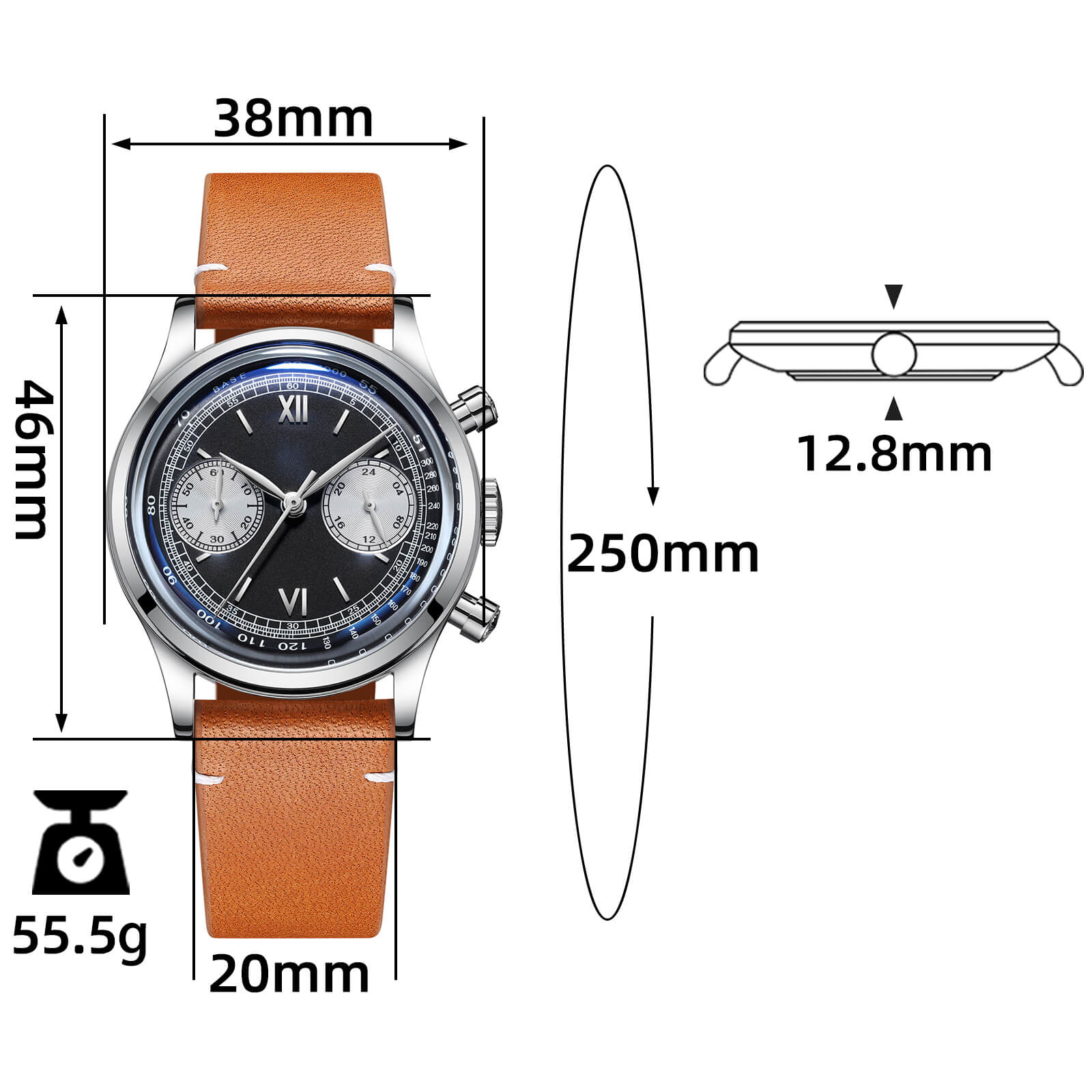 ★Holiday Sale★ADDIESDIVE Panda BB Chronograph Retro Men Watch 38mm Quartz Watch, AD2037 - Image 21
