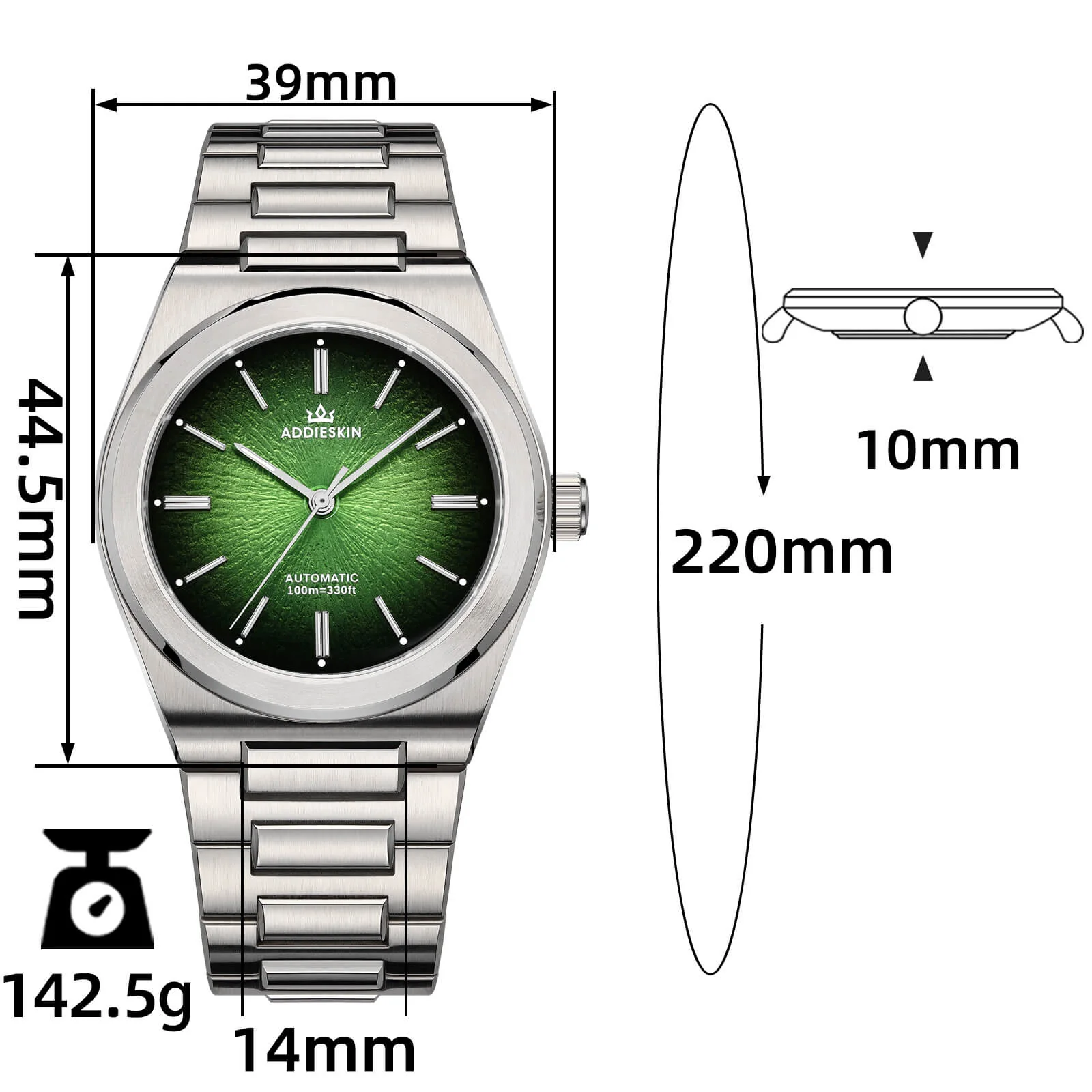 U.S. Warehouse -AddiesKIN K001 "Eye of Exploration" Automatic 9015 Men’s Watch - Image 15