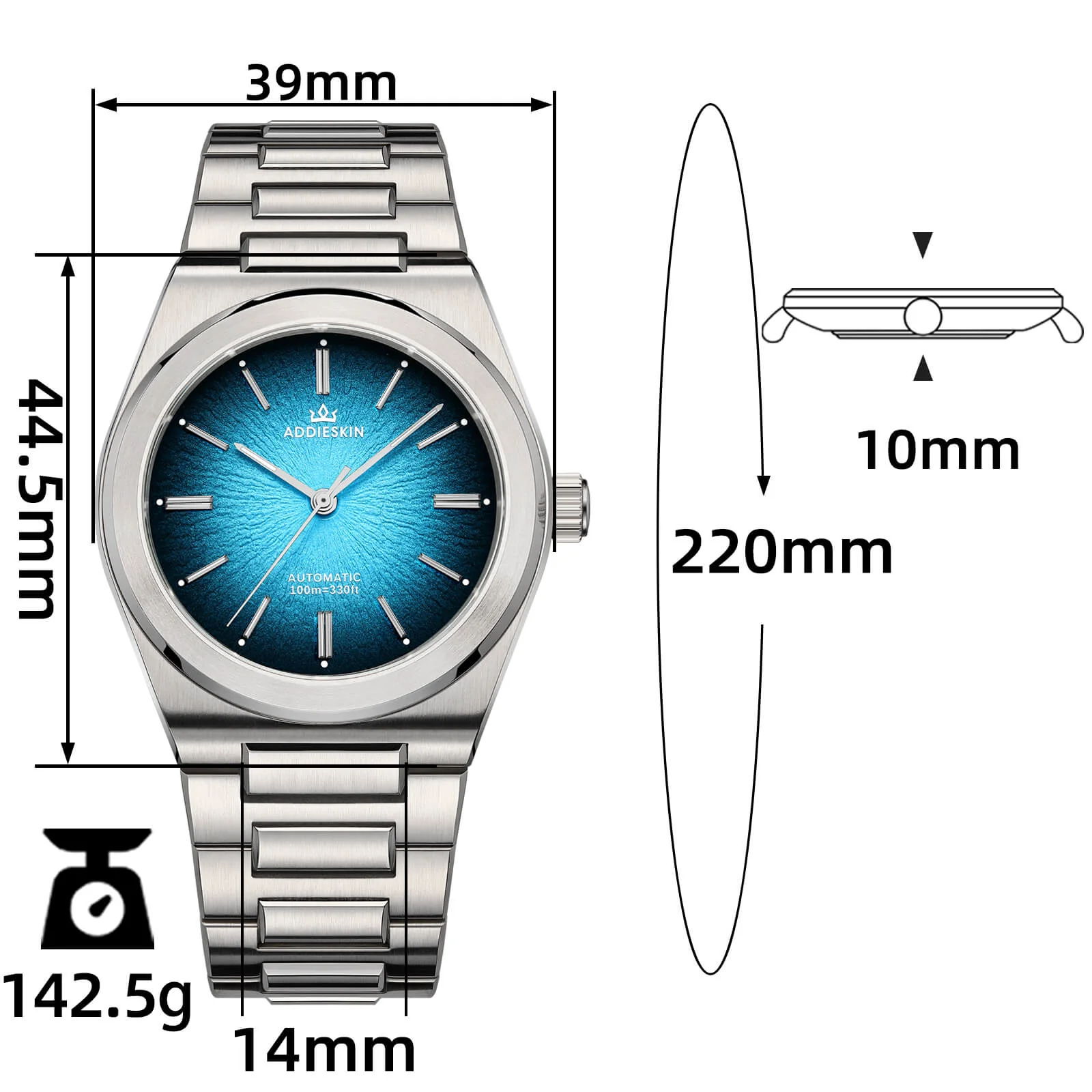 U.S. Warehouse -AddiesKIN K001 "Eye of Exploration" Automatic 9015 Men’s Watch - Image 5