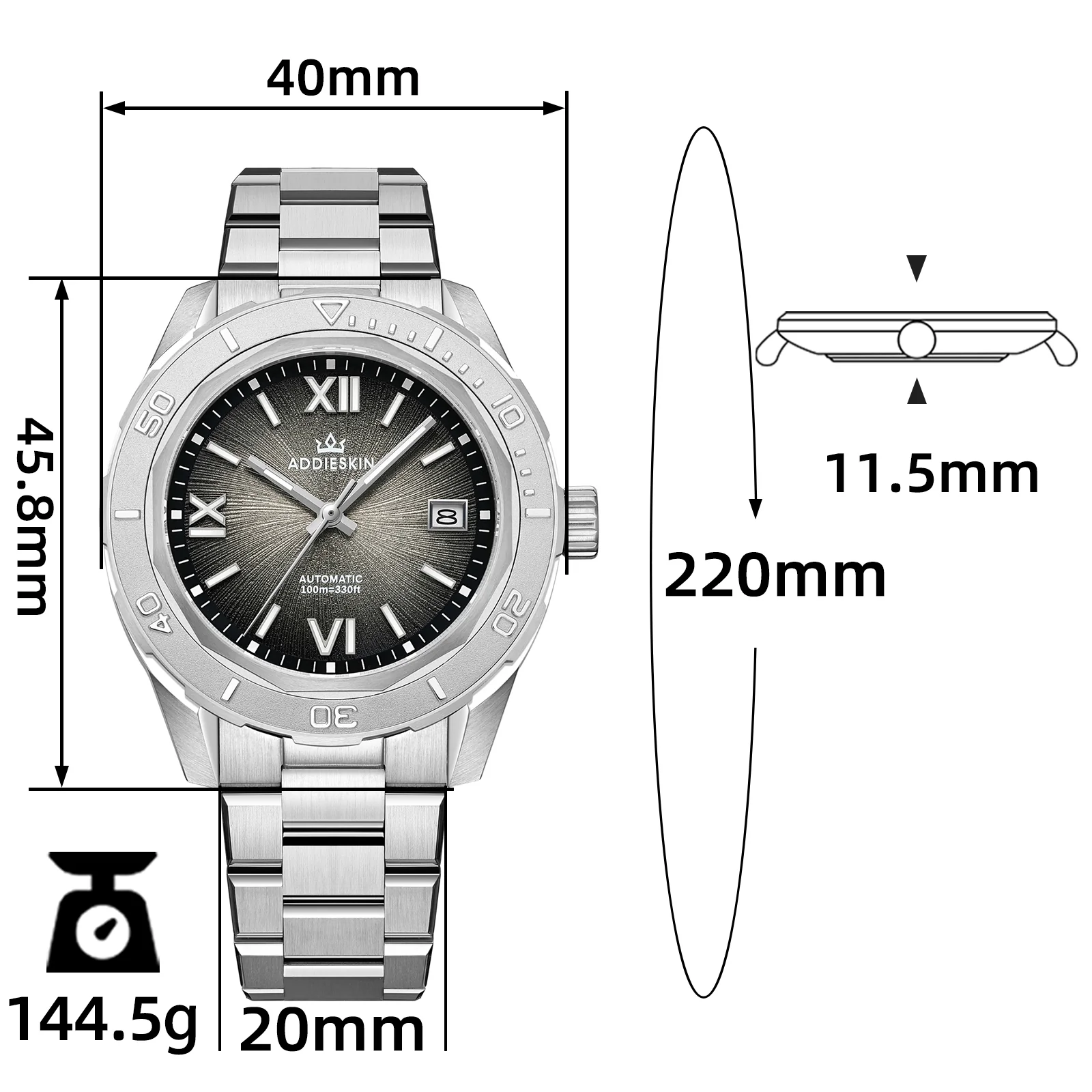 U.S. Warehouse -AddiesKIN K002 “Urban Mechanica” Automatic 9015 Men’s Watch - Image 23